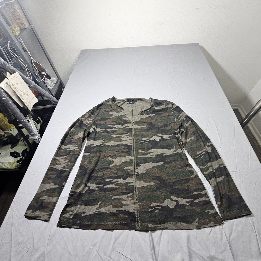 *Sanctuary Ives Forest Camo Print Long Sleeve Top Size XS